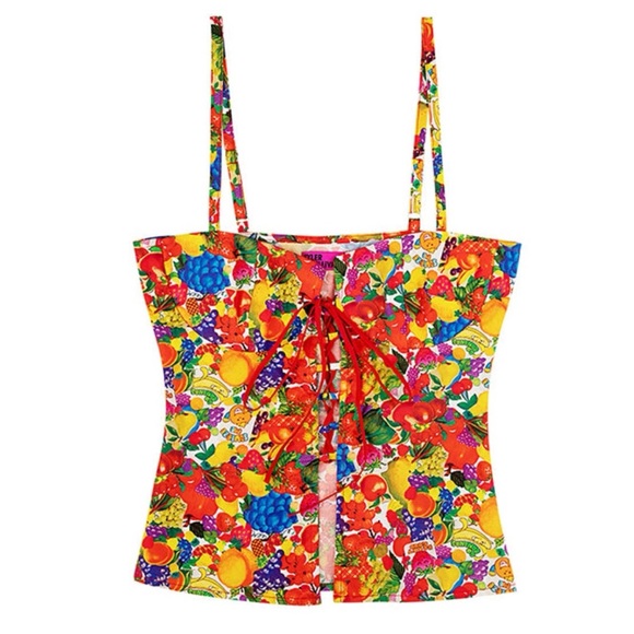 Tyler McGillivary Fruit Sticker Corset in Fruit Stickers Print Medium - Picture 14 of 14